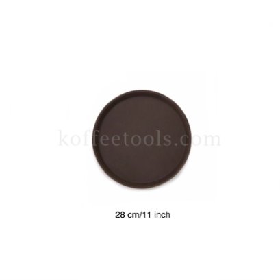 ถาดเสิร์ฟกันลื่นกลมสีน้ำตาล 28 cm/11 inch