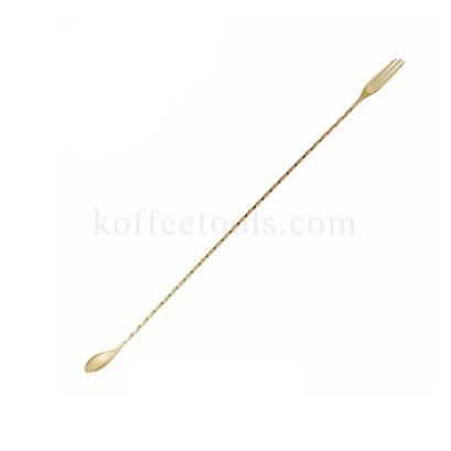 ช้อนบาร์ปลายส้อม 50 cm สีทอง