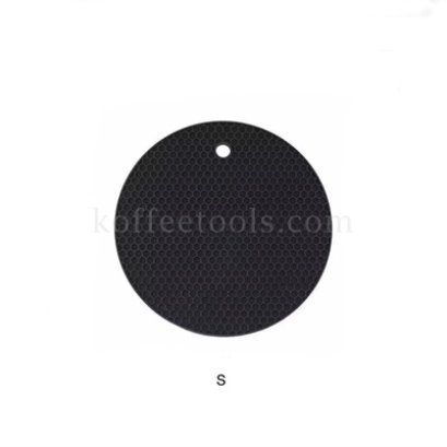 แผ่นซิลิโคนรองของร้อน สีดำ size S 14x14x0.4 cm