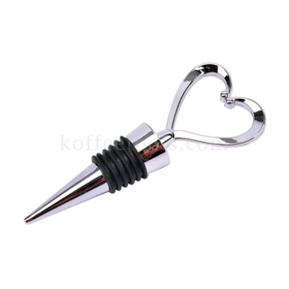 Wine stopper (alloy metal) heart-shaped