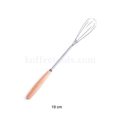 ตะกร้อมินิสแตนเลสด้ามไม้ 19 cm