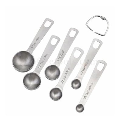 ช้อนตวงสแตนเลสทรงกลม 6 in 1