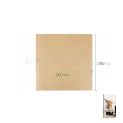 กระดาษกรองสำหรับ chemex สีน้ำตาล 30x30 cm (40 pcs/pack)