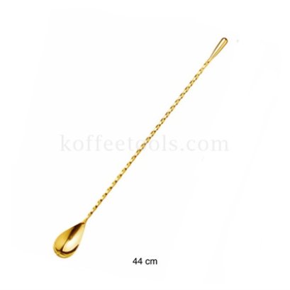 ช้อนสแตนเลสปลายมน สีทอง 44 cm