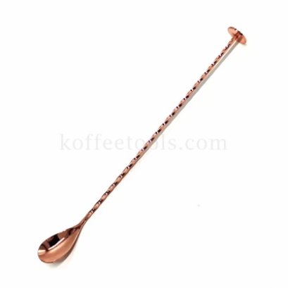 ช้อนบาร์สแตนเลสด้ามเกลียวปลายจาน 27.5cm สี rose gold