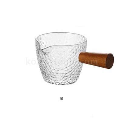 แก้วตวง 75 ml ด้ามจับไม้ B(Hammered)(ไม่มีสเกล)