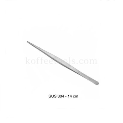 ที่คีบปลายตรงด้ามหนา สแตนเลส 304 ยาว 14 cm