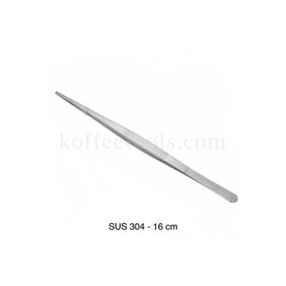 ที่คีบปลายตรงด้ามหนา สแตนเลส 304 ยาว 16 cm