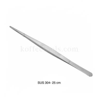 ที่คีบปลายตรงด้ามหนา สแตนเลส 304 ยาว 25 cm