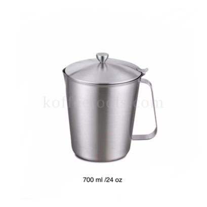 เหยือกตวงสแตนเลส 304 พร้อมฝาปิด มีสเกลด้านใน 700 ml/24 oz