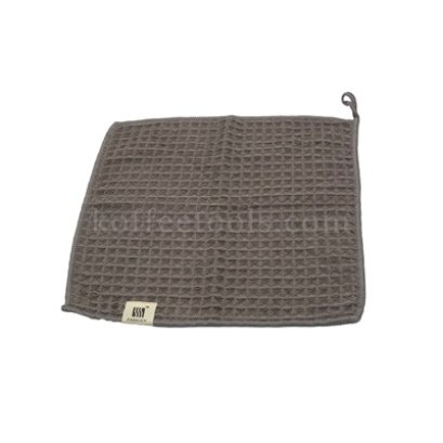 ผ้าเช็ดอุปกรณ์กาแฟลายวาฟเฟิลสีเทาน้ำตาล 29 x 29 cm