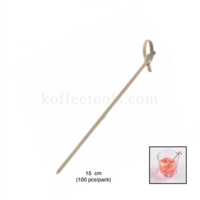ไม้จิ้มหัวน็อต 15 cm(100 pcs/pack) Bamboo Knot Pick