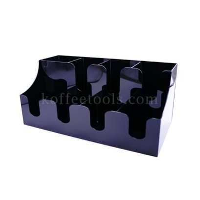 กล่องอะคริลิคสีดำ ใส่แก้วกาแฟ 8 ช่อง (แก้ว 16-22 oz)