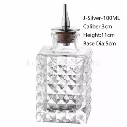 Cocktail Bitters Bottle (Square 100 ml)