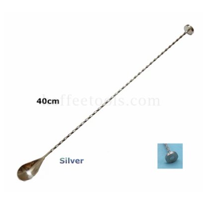 Muddler Threaded Bar Spoon 40 cm สีเงิน