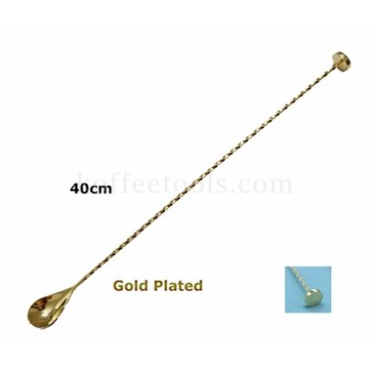 Muddler Threaded Bar Spoon 40 cm สีทอง