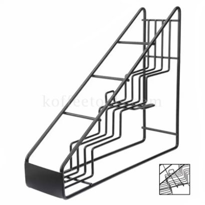 ชั้นวางขวดไซรัป 4 ขวด สีเทาดำแกรนิต grade  B