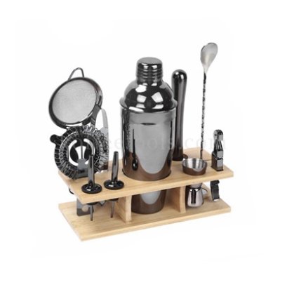 Full Set Cocktails 550 ml สีดำ (อุปกรณ์ 11 ชิ้น รวมชั้นวาง)