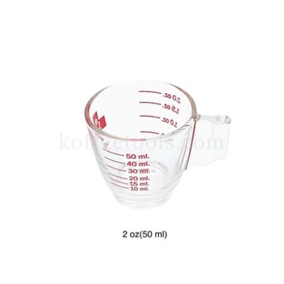 แก้วตวงมีหู US 2 oz/50 ml ขีดแดง