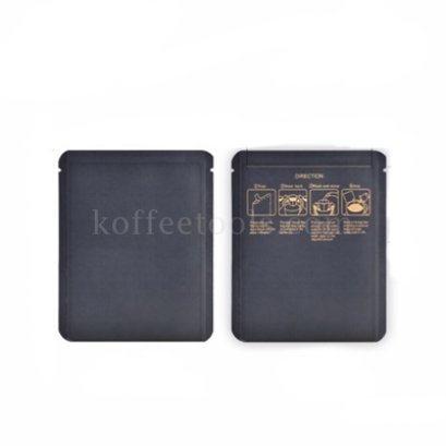 ซองฟอยล์ใส่กาแฟดริปสีดำ ขนาด 10 x12.5cm (50 pcs/pack)