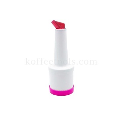 ขวดใส่น้ำหวาน/น้ำผลไม้ พลาสติกPP 500 ml สีชมพู/แดง