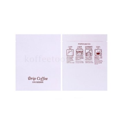 ซองกระดาษ/ฟอยล์ใส่กาแฟดริปขาว ขนาด 10x12.5cm (50 pcs/pack)
