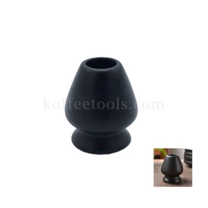 ที่วางแปรงชงชาเขียวสีดำเนื้อทราย