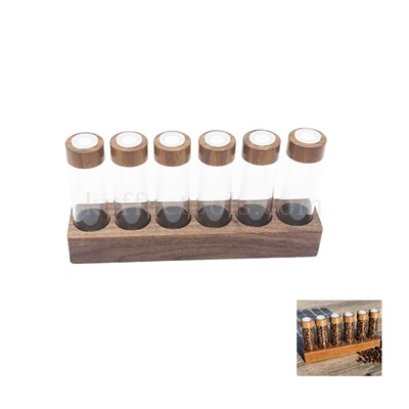 หลอดเก็บเมล็ดกาแฟ 22 กรัม+ฝาวาล์วทางเดียว 6 ขวด+ฐานวางหลอด