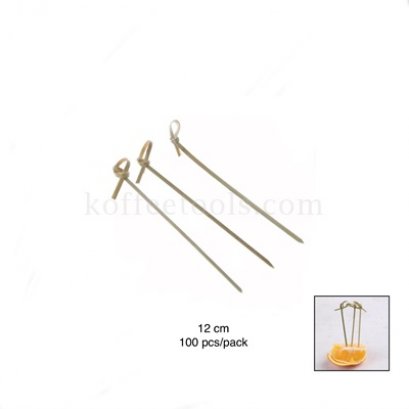 ไม้จิ้มหัวน็อต 12 cm (100 pcs/pack) Bamboo Knot Pick
