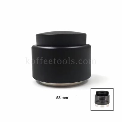 Spring coffee tamper flat 58 mm สีดำ