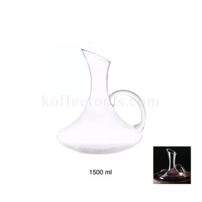 เหยือกแก้วไวน์แดง 1500 ml มีหูจับ