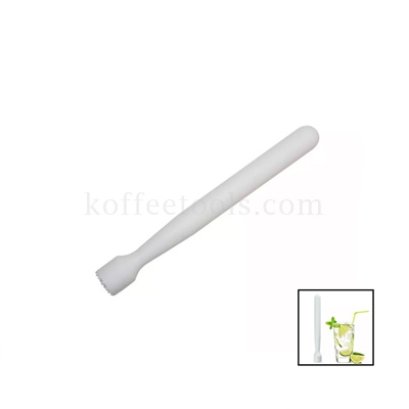 ไม้บดค็อกเทล Muddler พลาสติก สีขาว