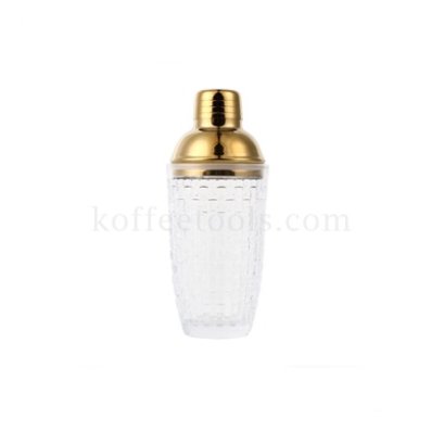 Glass Shaker 350 ml ฝาสแตนเลสสีทอง