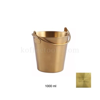 ถังน้ำแข็งสแตนเลส304 ขนาด MINI 1000 ml สีทอง Grade B
