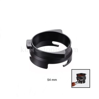 แหวนครอบด้ามชงกาแฟ 54 mm อลูมิเนียมอัลลอยด์สีดำ แบบหมุนล็อคไม่มีแม่เหล็ก