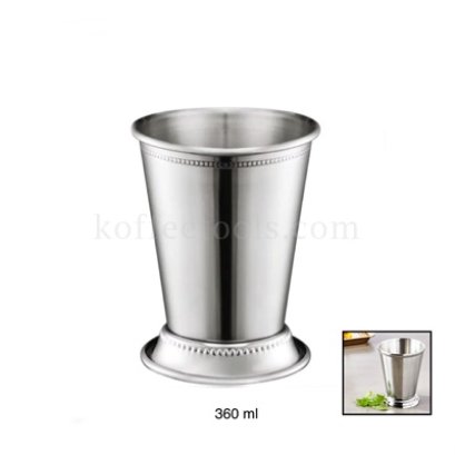 แก้วค็อกเทลสแตนเลส สีเงิน(Mint Julep Cup) 360 ml