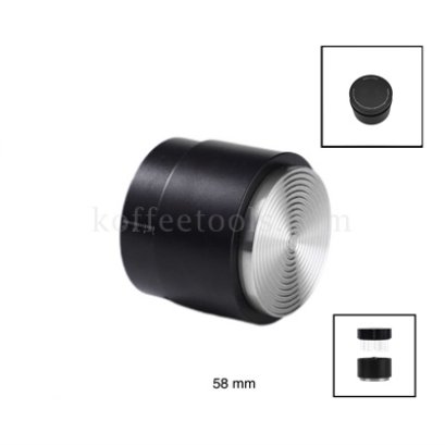 มาการองแทมเปอร์ 2 in 1 (หน้าคลื่น/เกลี่ยกาแฟ) 58 mm สีดำ