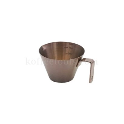 ถ้วยตวงกาแฟสแตนเลส304 สี rose gold (100 ml)