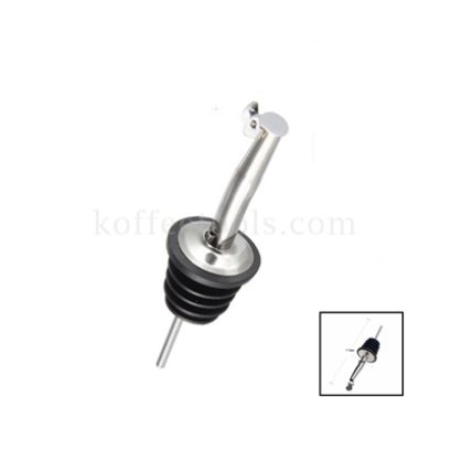 จุกรินไวน์มีฝาในตัว สีเงิน