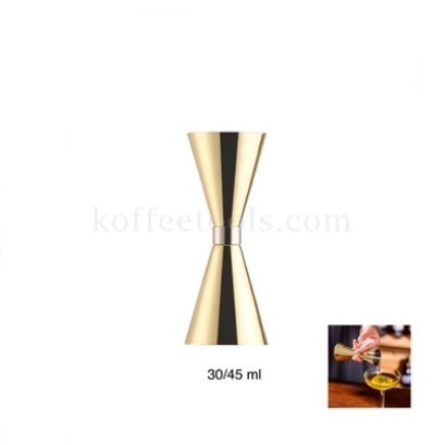 จิกเกอร์ตวงสแตนเลส304(30/45 ml) สี ทองแกนกลางสีเงิน