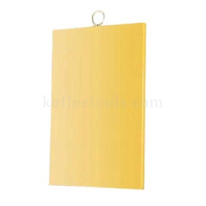 เขียงพลาสติก PE มีห่วงจับ ขนาด 36 x 28 x 1.3 cm สีเหลือง