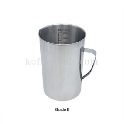 ถ้วยตวงสแตนเลส 304 มีสเกลด้านใน 2000 ml ขนาด 12 x19.5 cm grade B