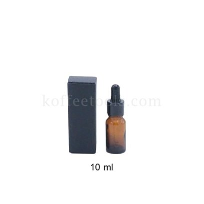 ขวดหยดสีชาฝาสีดำ 10 ml