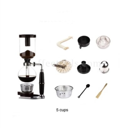 เครื่องชงกาแฟไซฟ่อน 5 cup สีดำ(รุ่นประหยัด)