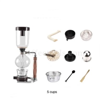 เครื่องชงกาแฟไซฟ่อน 5 cup สีน้ำตาล(รุ่นประหยัด)