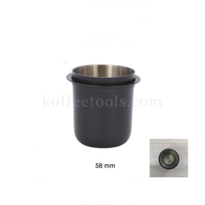 ถ้วยโดสกาแฟสแตนเลส dosing cup สีดำ 58 mm