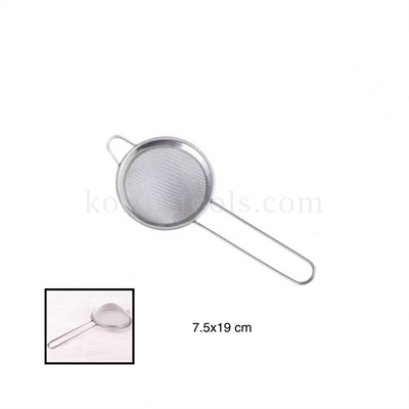 กระชอนสแตนเลสก้นกลม 7.5 x 19 cm