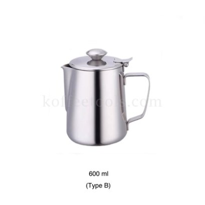 เหยือกตีฟองนมสแตนเลสพร้อมฝาปิด 600 ml (Type B)ไม่มีสเกล