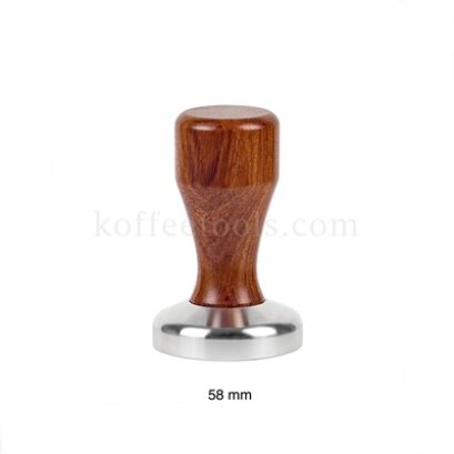 แทมเปอร์สแตนเลสหน้าเรียบด้ามไม้ 58 mm
