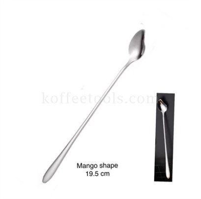 ช้อนคนเครื่องดื่มสแตนเลส304 (mango shape) 19.5 cm